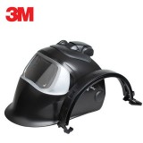 3M 100V自動(dòng)變光焊接面罩帽殼電焊輻射面屏氬弧焊掛安全帽100-QR焊帽外殼
