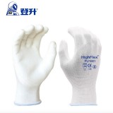 登升PU1001 PU涂層13針白紗掌浸手套 輕巧靈敏觸感佳手套 汽車(chē)儀器裝配防護(hù)手套